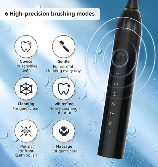 Pureteeth X-3 Rechargeable Electric Toothbrush | IPX7 Waterproof | 4 Brush Heads