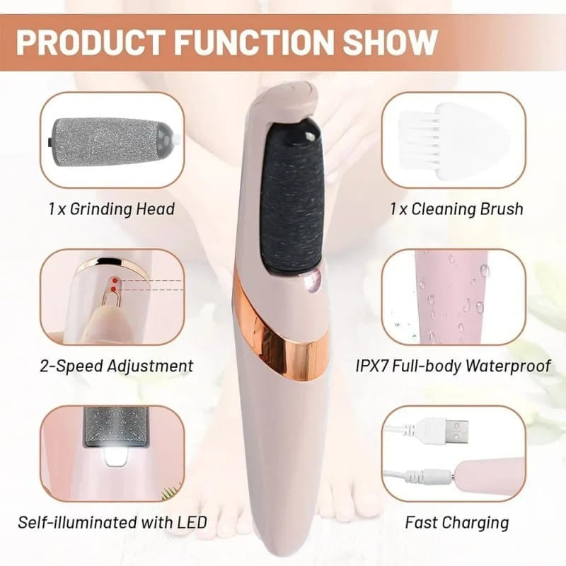 Electric Foot & Heel Callus Remover – Rechargeable Pedicure Tool